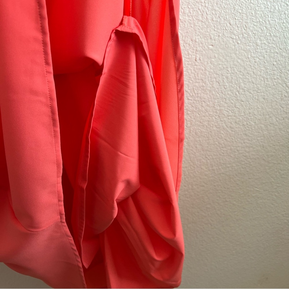 NWT Alex Marie Maternity Coral One Shoulder Dress Large - Picture 5 of 8